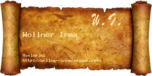 Wollner Irma névjegykártya